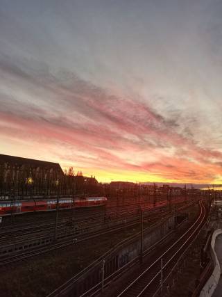 Donnersbergerbrücke station view from the bridge