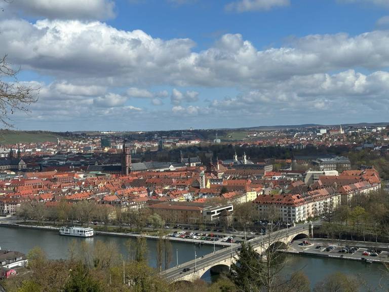 a skyline view of Würzburg in dailylight