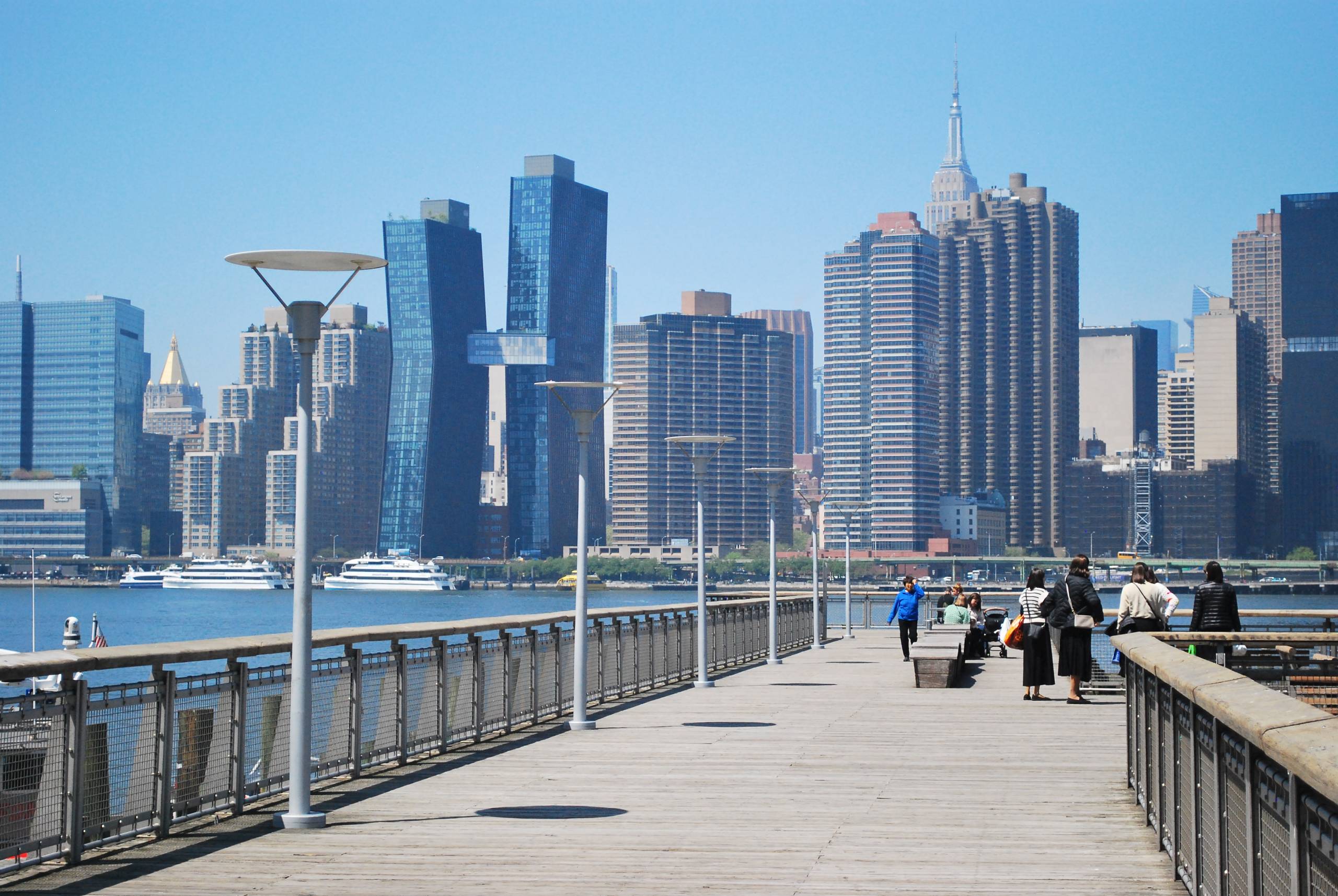 Iconic Manhattan skyline seen from Long Island City - Greenpoint's waterfront development following in its neighbours footsteps