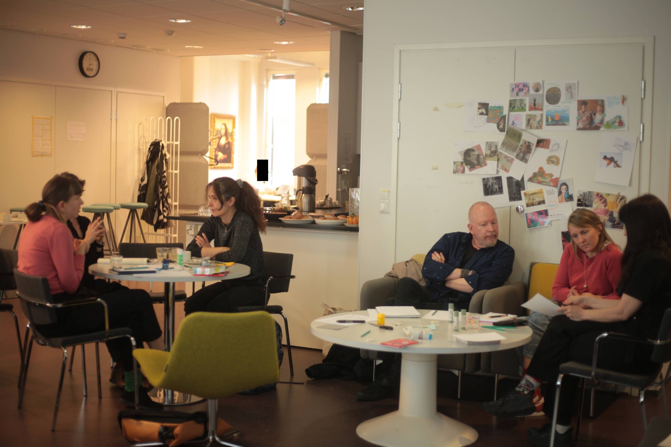 Photo of a workshop on drama and comic presentation.