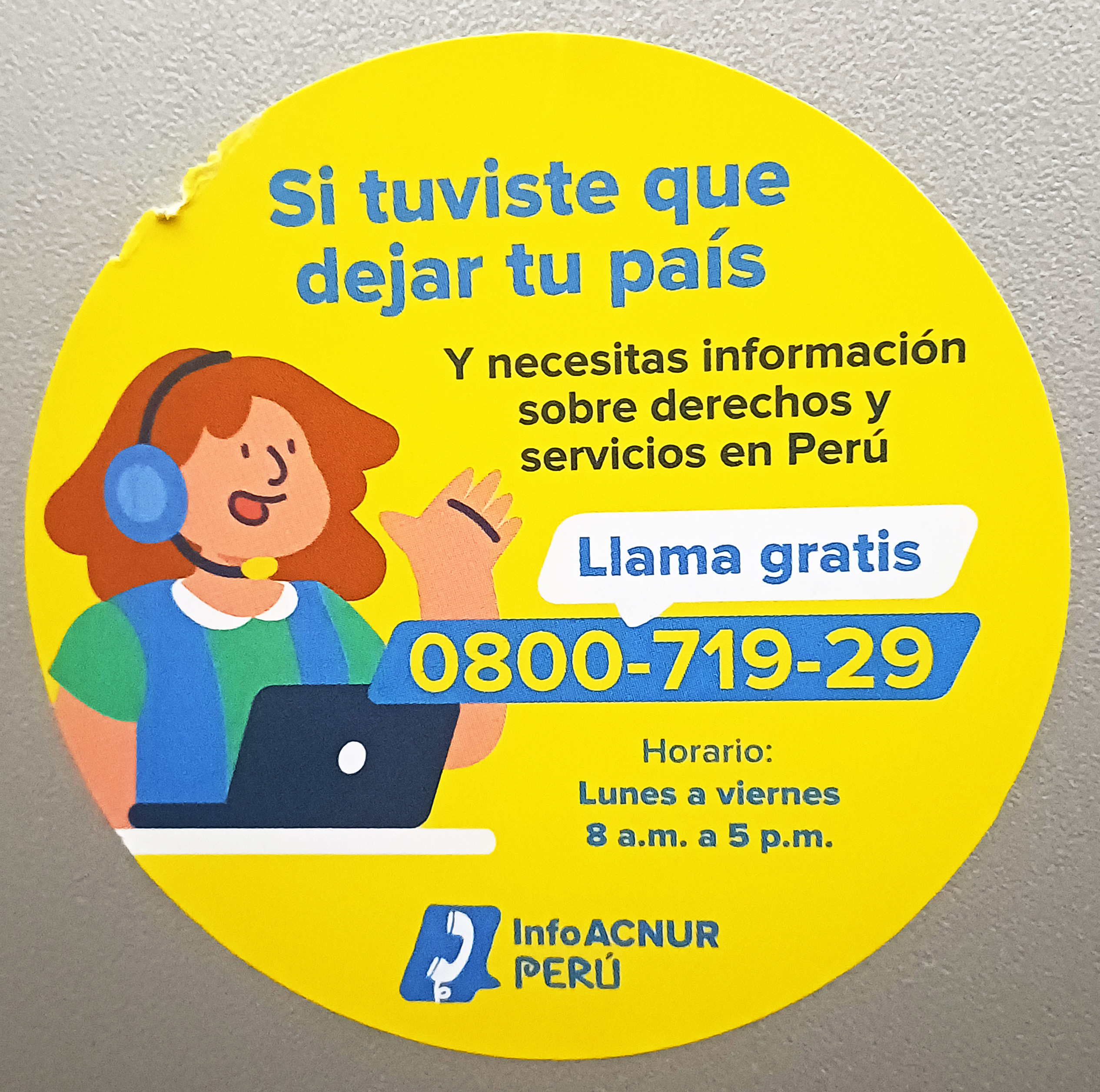 An information sticker 