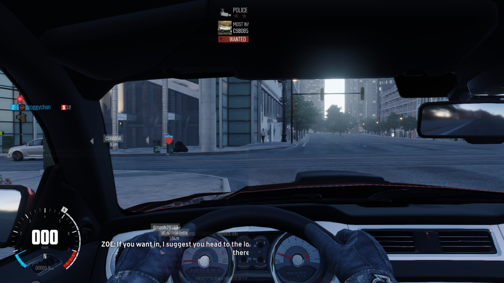 The Crew (Ubisoft, 2014), with UI and without.