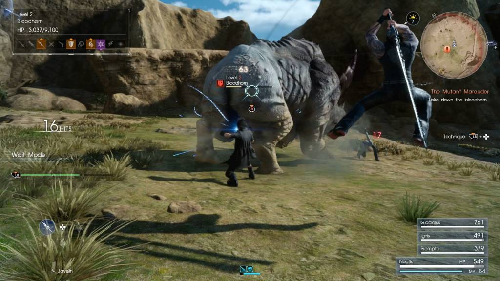 FFXV gameplay