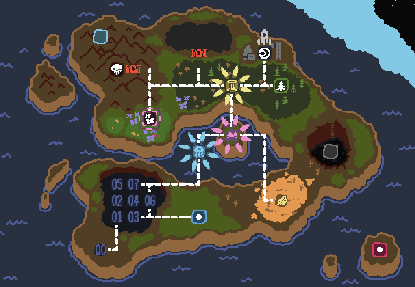 The overworld in Baba Is You