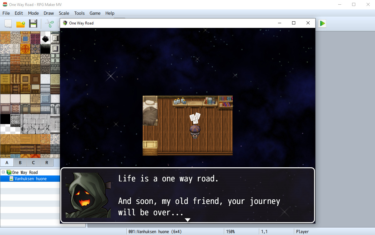 A game screen in RPG Maker