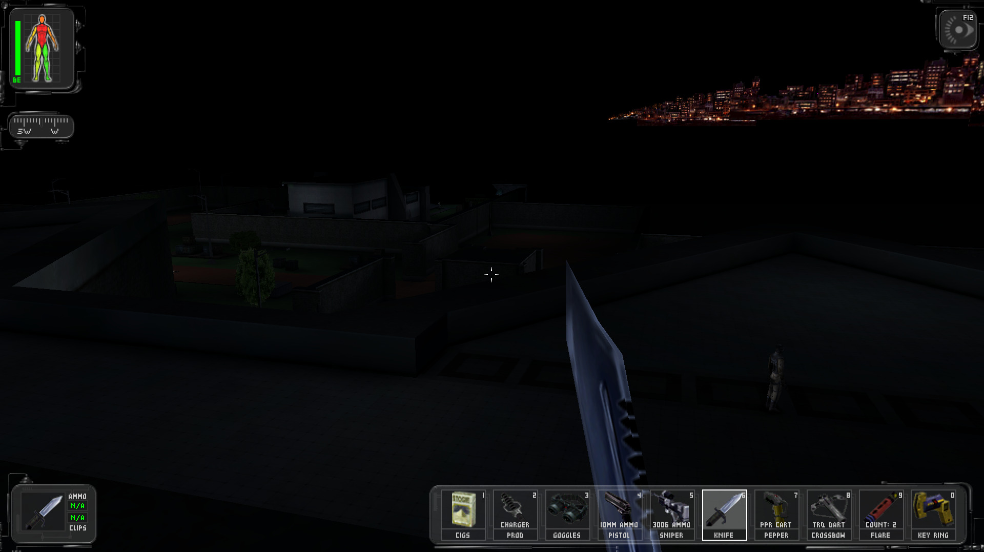 A view of the first area in Deus Ex
