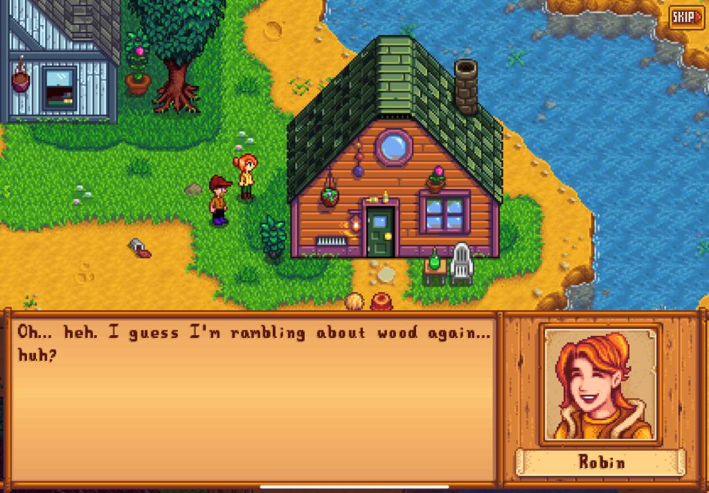 Leah, a neighbor, makes fun of her habits of being passionate about being a carpenter.