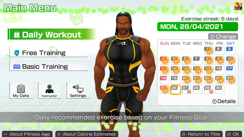 Main menu