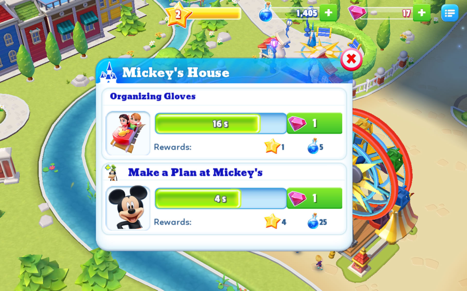 The interface of quest system in the game