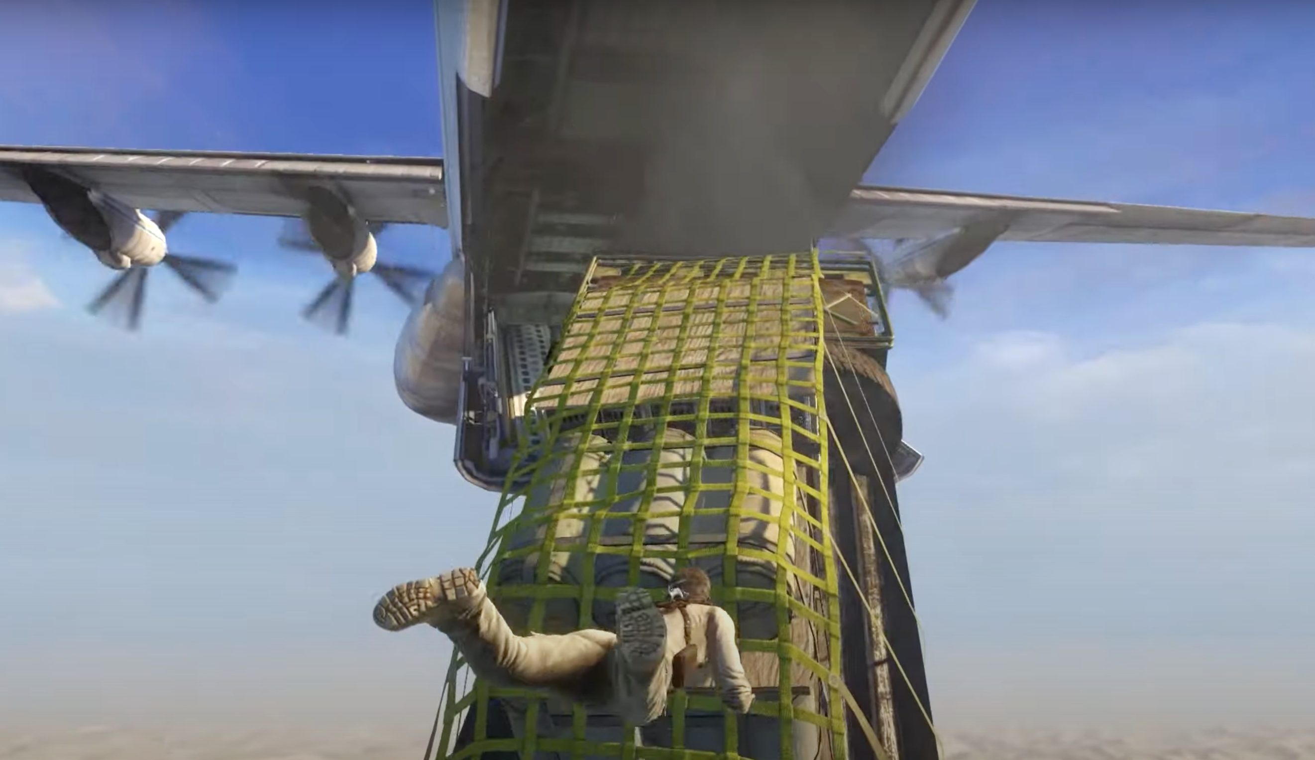 Cutscene from Uncharted 3