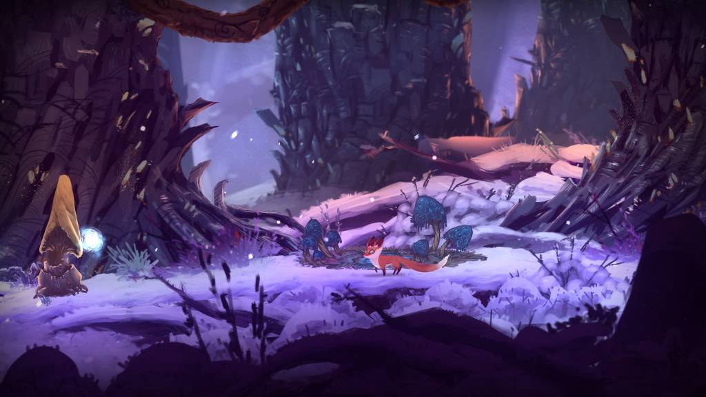 The player character in a storybook forest