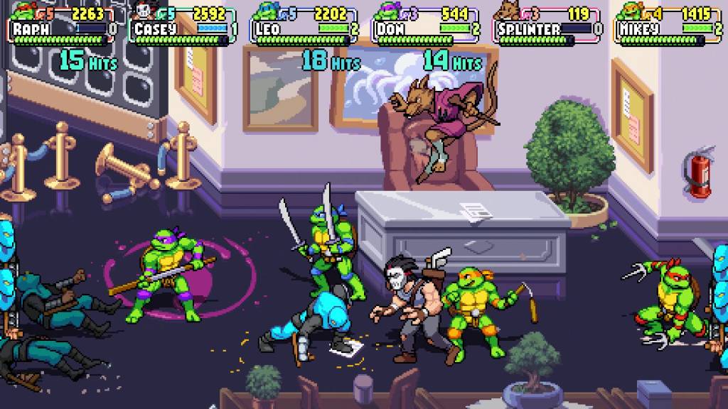 Gameplay picture of TMNT: Shredder's Revenge.