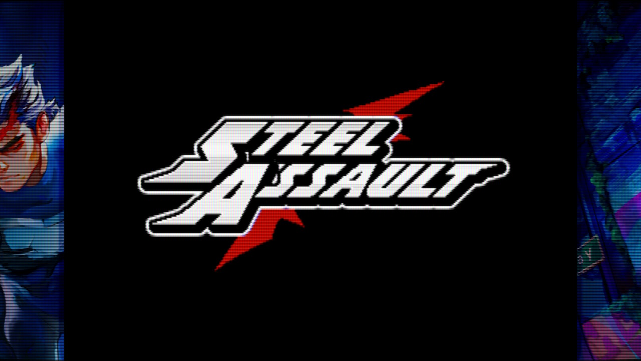 Steel Assault logo on a black background.