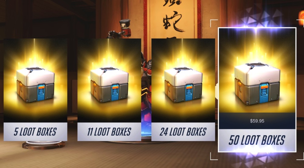 showing the different amounts of lootboxes the player can purchase.