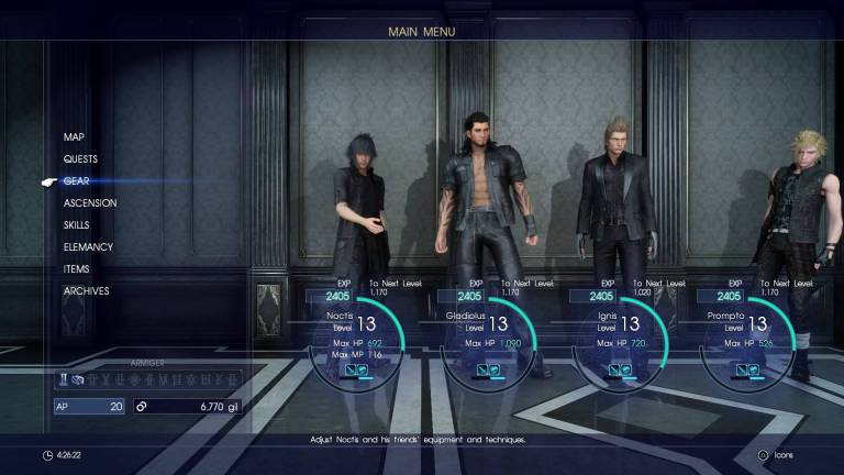 Final Fantasy XV crew