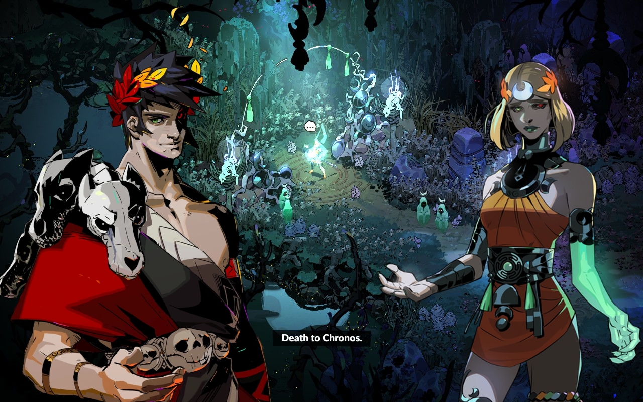 Screenshot from Hades II with Zagreus and Melinoe