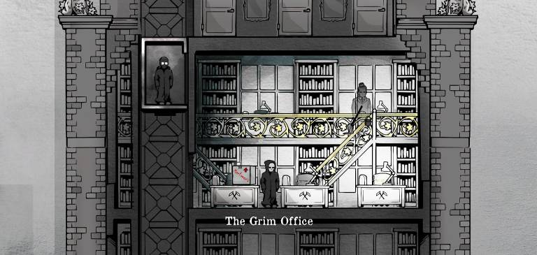 Cross section map of the Grim office