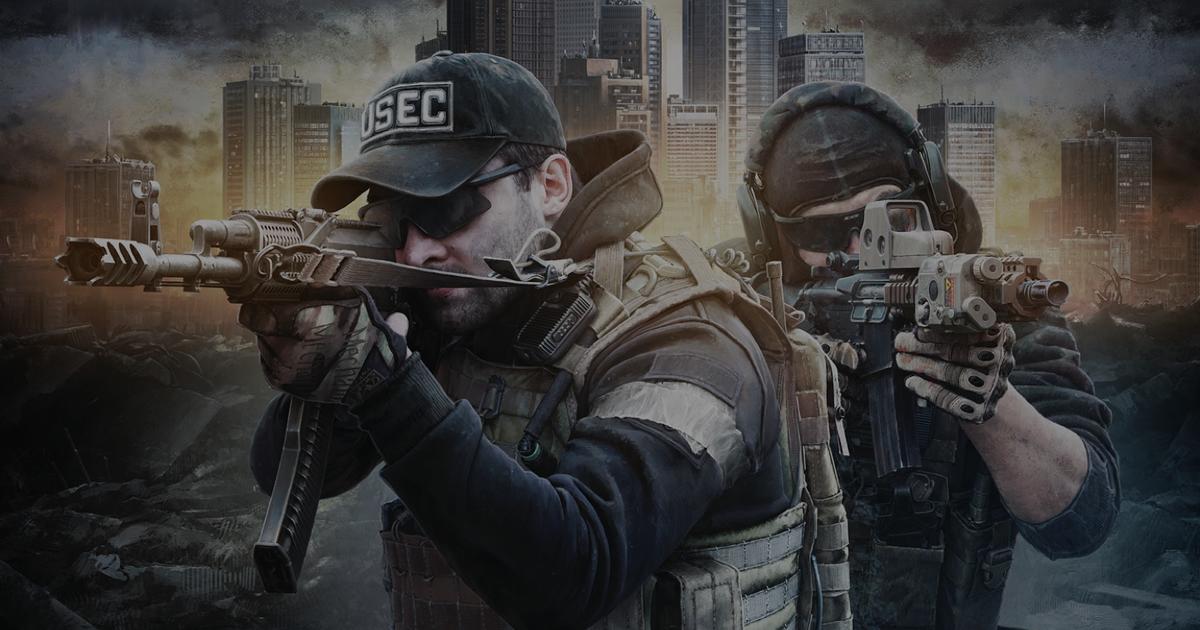 showing two armed agents.