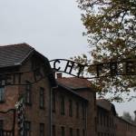 Auschwitz-Birkenau and the infamous sign.