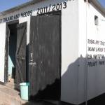 A dry composting toilet