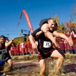 Wife-carrying competition.
