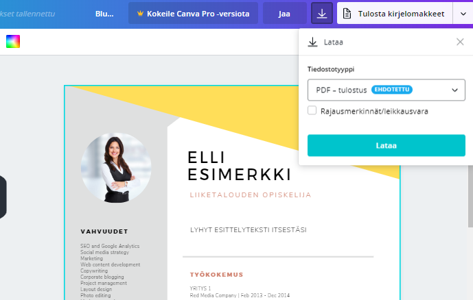 Canva – hyödynnä helppokäyttöistä ja ilmaista graafisen suunnittelun  sivustoa | TAMK Liiketalouden blogi | Tampereen korkeakouluyhteisö