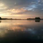 Summer in Finland, view of a lake