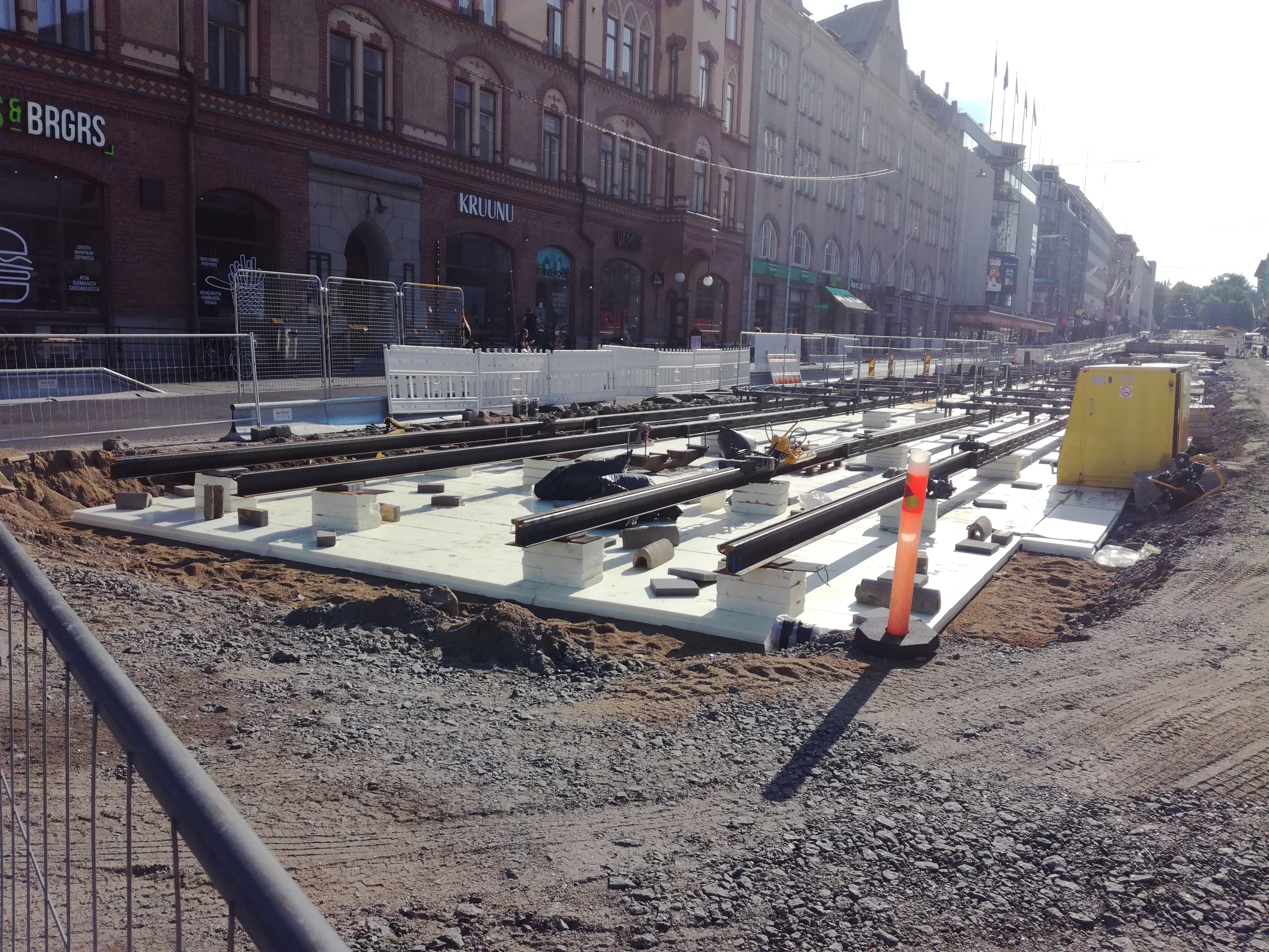 tram construction site