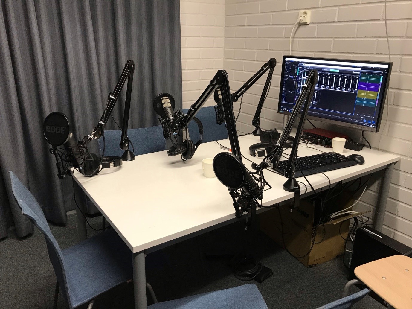 Podcast studio.