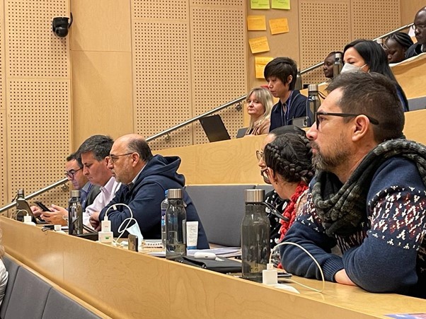 People sitting in a classroom.