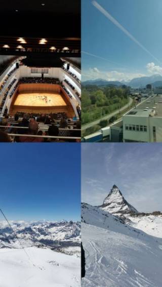 1. KKL / 2. view from the school / 3. + 4. mountains