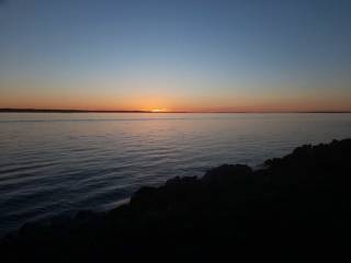 A photo of a sunset over lake näsijärvi