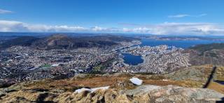 The view over Bergen from mount. Ulriken