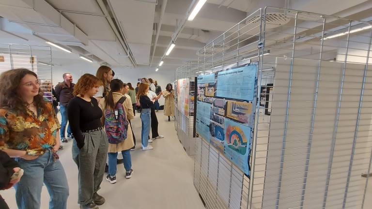 SUD students' poster exhibition in the Tullintori shopping centre