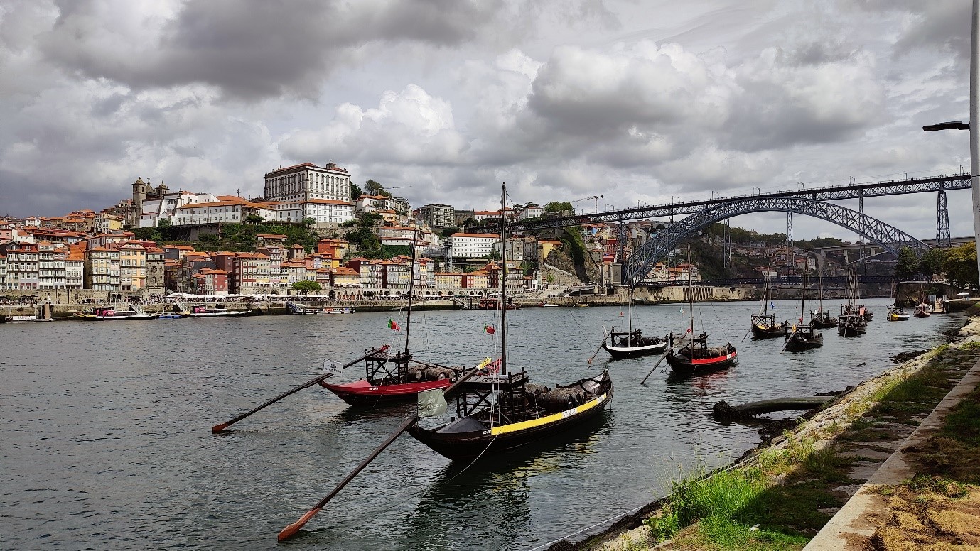 Porton kaupungin maisemia Portugalissa.