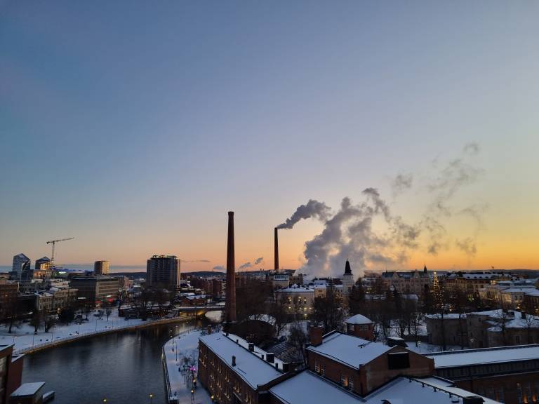 Tampere city skyline.