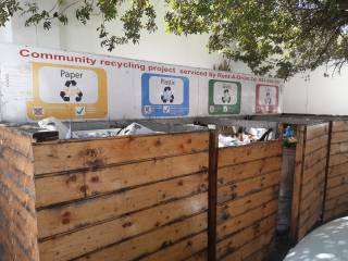 Recycle bins at Namibia