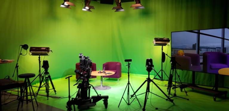 tv-studio, harjoitustoimitus.