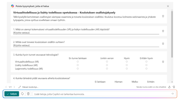 Kuva Moodle-kurssin tehtävästä.