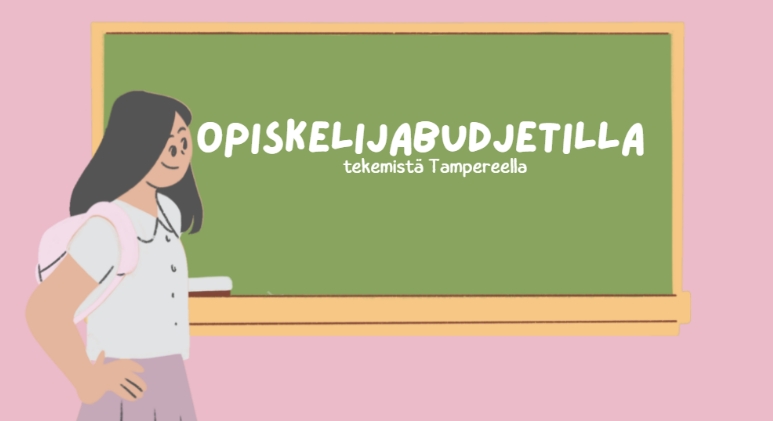 Kuvassa on tyttö ja liitutaulu, jossa lukee artikkelin otsikko