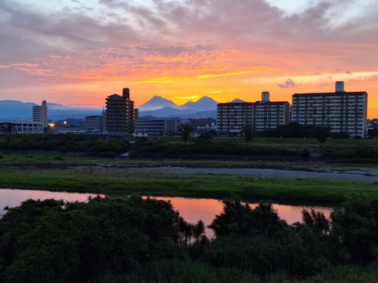 Sunset and mountains